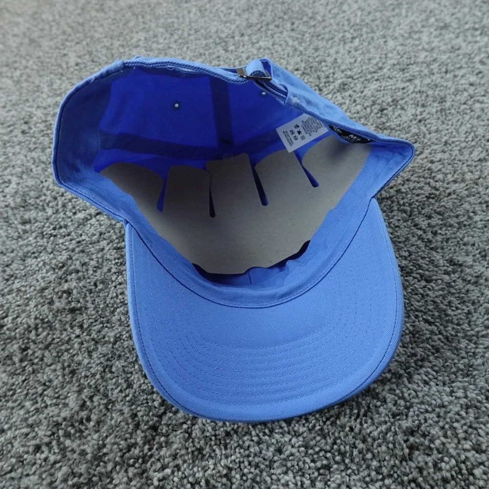 NEW Nike Hat Mens L Blue Adjustable Strap Back Club Swoosh Logo‎ Baseball Active